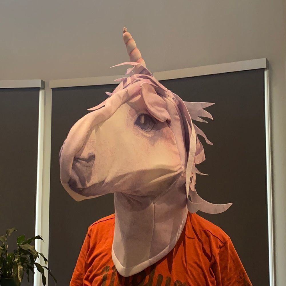 Adult Unisex Unicorn Head Halloween Costume One Size Fits Most NWT